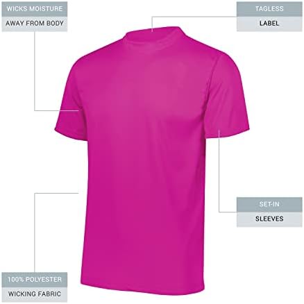 Augusta Sportswear Men's Standard Wicking camiseta, Power Pink, Medium
