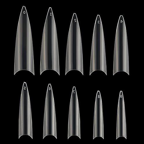 FlyItem 600pcs Ghost Stiletto Sharp Shape Style Professional Dicas de arte de Nail Art