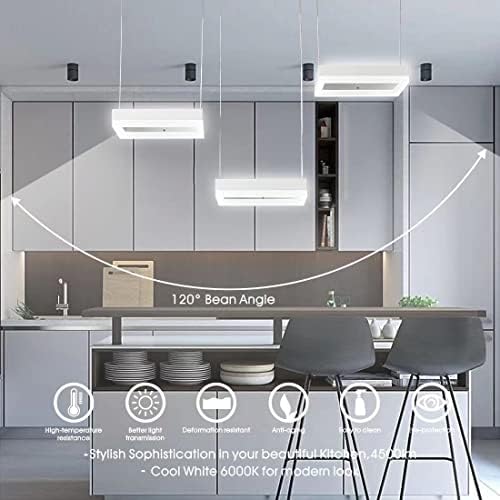 Sitafu Integrado Luz Pingente LED, luminárias de cozinha advertentes Chandelador LED de alteração de cor para sala de jantar