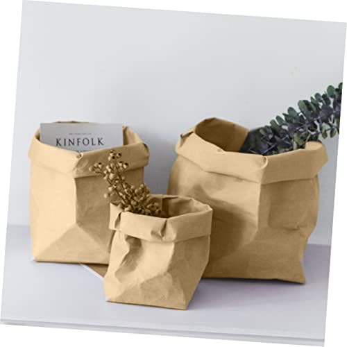 Sacos de flores de papel cubos de cubos de cabilock bolsas de flores kraft sundries saco recipientes para sacos de papel