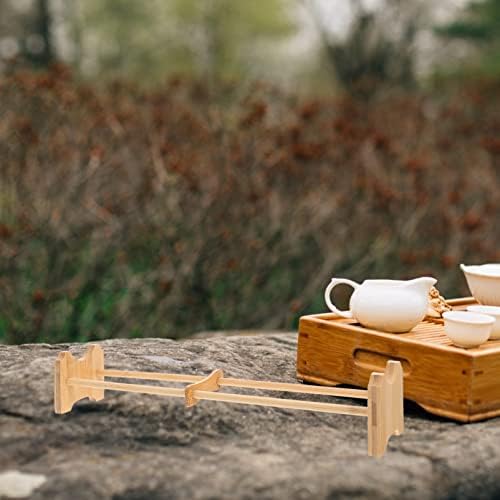 Bandeja de acessórios para hemóton 2pcs de madeira xícara de chá de madeira rack de chá de chá de chá de copo de copo de secagem
