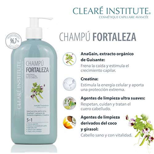 Cleare Institute Anti -Fall Strength Shampoo - Limpa, nutre e se fortalece - para de cair e estimula o crescimento | 97%