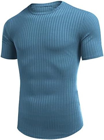 Camisetas musculares de Urru Men Treling de manga curta Treino de musculação