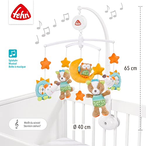 Fehn Little Castle Music Mobile - Music Box Mobile com criaturas mágicas do castelo