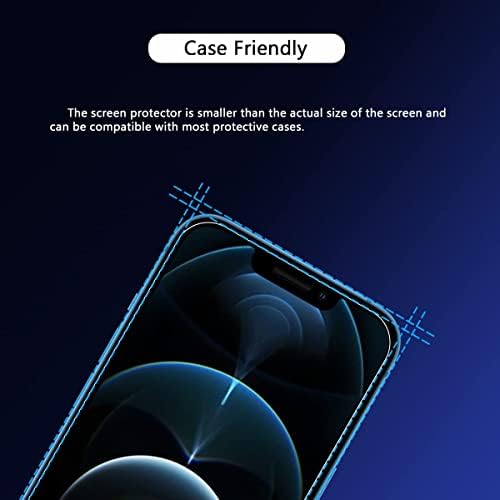 Protetor de tela leve anti-azul JOSOHO para iPhone 12/iPhone 12 Pro, filmes de vidro temperado com cobertura total, proteção