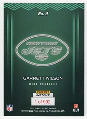 Garrett Wilson RC 2022 Panini Instant Draft Night Night Rookie /992#9 NFL Jets