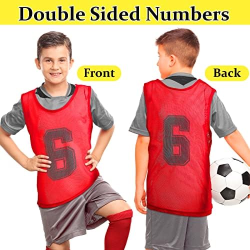 24 peças centavos para malha esportiva Jersey de treino de futebol para crianças adolescentes adolescentes adultos