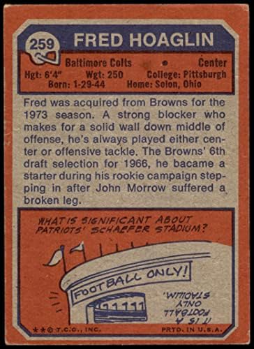 1973 Topps # 259 Fred Hoaglin Baltimore Colts Good Colts Pittsburgh
