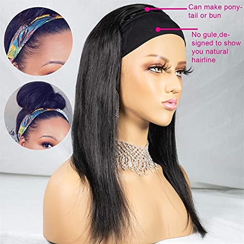 Bem peruca de faixa de cabeceira cacheada cabelos humanos brasileiros para mulheres negras peruca de faixa de cabeça cacheada Nenhum