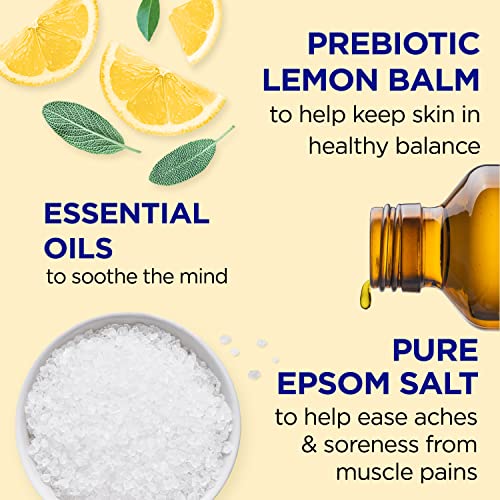 O sal puro do Dr. Teal, sal, bálsamo de limão prebiótico e óleo essencial, 3 libras