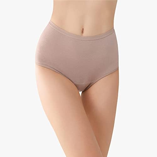 Battewa Washable Absable Absorvency Incontinência Underwear para mulheres, Design de cintura alta calcinha à prova