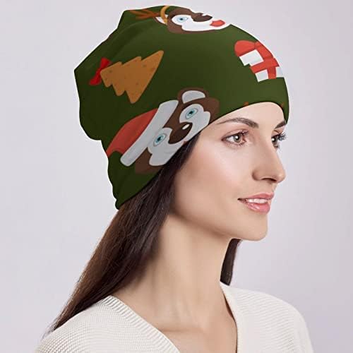 Baikutouan husky use chapéu de natal chapéus de gorro para homens para homens com projeta tampa do crânio