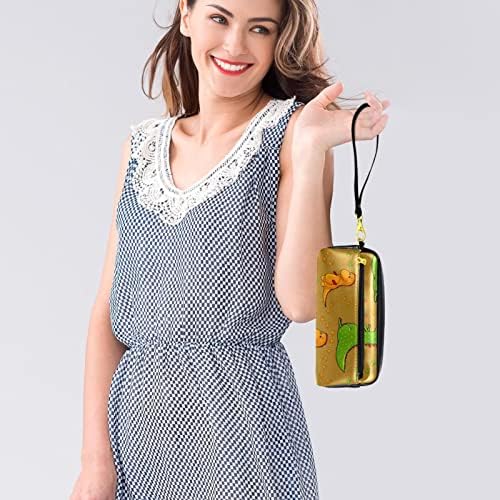 Bolsas de cosméticos para mulheres, bolsas de bolsas de maquiagem de maquiagem Bolsa de maquiagem Meninas, dinossauros