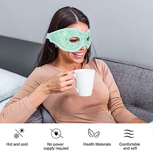 Máscara de olho em gel reutilizável com orifícios para os olhos, pacote de gel de compressa para os olhos para cuidados