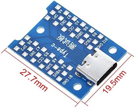 JF-XUAN 2PCS Interface USB TIPO USB TIPO C PABELOS DE CIRCUITO DIY DE TESTE USB DIY