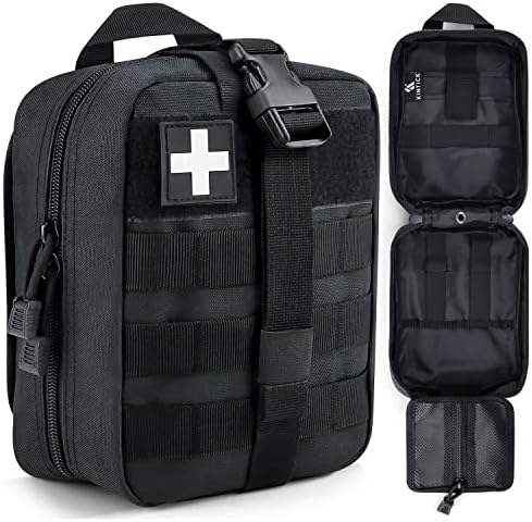 Bolsa de primeiros socorros de Kintick - bolsa Molle Medical - bolsa IFAK - Molle EMT Bolsa Rip Away - Multi Pocket Lightweight Med Bag Tactical para atividades ao ar livre