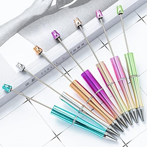 Pasisibick plástico UV canetas de beadable, canetas de contas para presente de ppl de bricolage com tinta preta