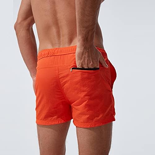 Troncos de natação homens mais calças respiráveis ​​de tamanho respirável shorts de praia de banho sólida