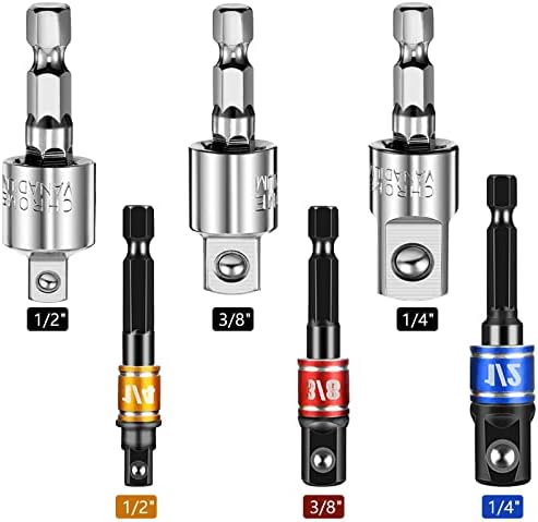 7 peças Power Drill Socket Adapter Extension Conjuntos de mais de 3 peças Adaptador de driver de impacto Conjunto de 3 peças 3