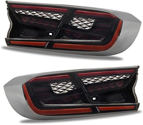 Luzes traseiras de LED ajustadas para 2018-2023 Honda Accord 10th e 10.5th 4dr, lâmpadas traseiras com animação dinâmica, sinal