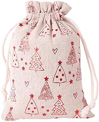 Riqingy Christmas Candy Bag com cordão, melhor presente personalizado reutilizado, bolsas duráveis ​​para o armazenamento de