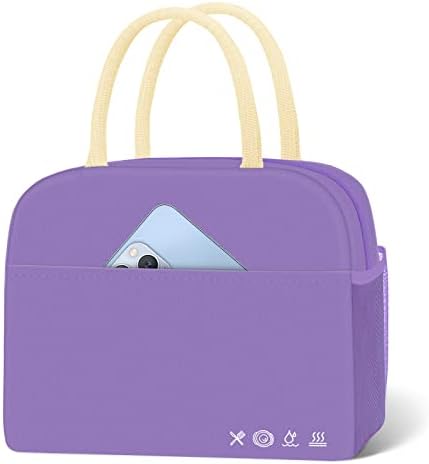 Lancheira de kubya para homens homens lanche reutilizáveis ​​isolados para almoço para adultos para trabalho de escritório, praia de piquenique ou viagens （roxo)