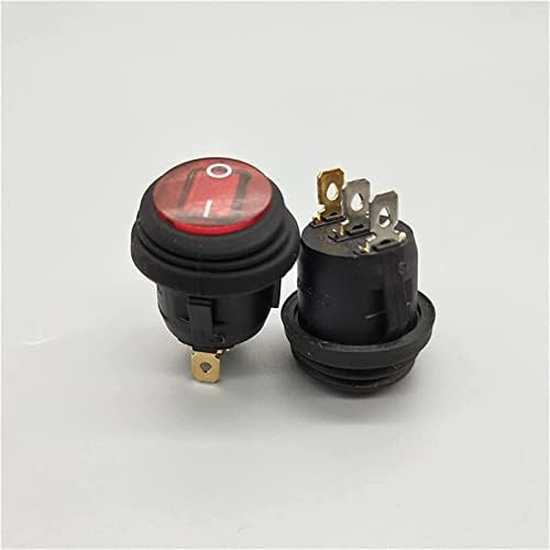 Interruptor de balanço de berrysun 1pcs kcd1-105n 2/3 pino ligado/off spst switch switch de veículo à prova d'água led light redond