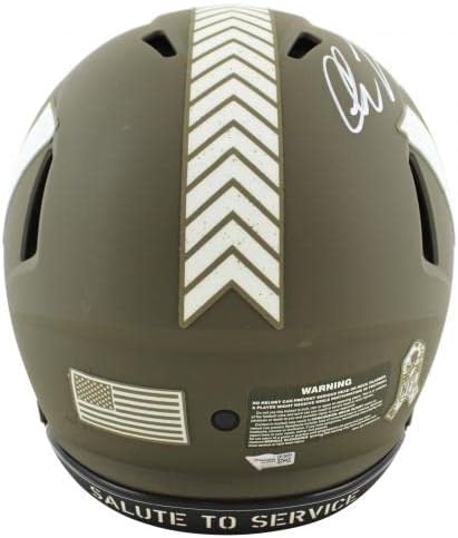 Comandantes Chase Young assinou Salute para atender a Speed ​​Proline Helmet Fan - Capacetes NFL autografados