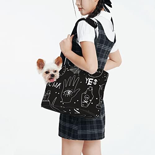 Transportadora de pet de pet-face de face de face de pet saco de manga ouija-cat-halloween padrão portátil cão/gato portátil