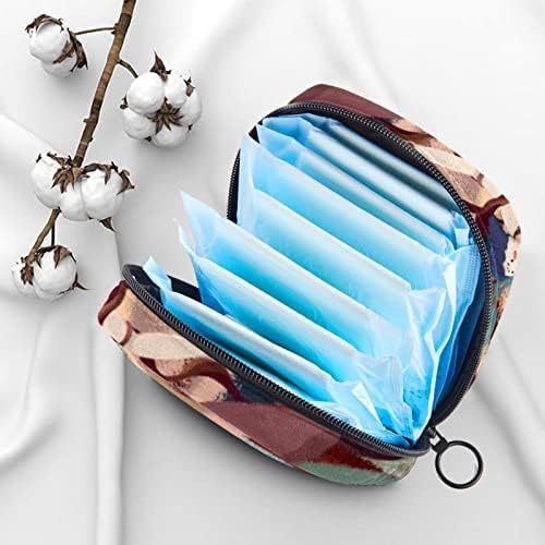 Bolsa de armazenamento de guardanapos sanitários de Oryuekan, bolsas de zíper menstrual reutilizável portátil, bolsa de armazenamento