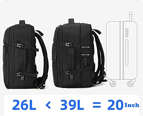 Backpack de laptop de 17,6 polegadas de grande capacidade Expandível Charging Rucksack Business Daypack Bolsa de bagagem à