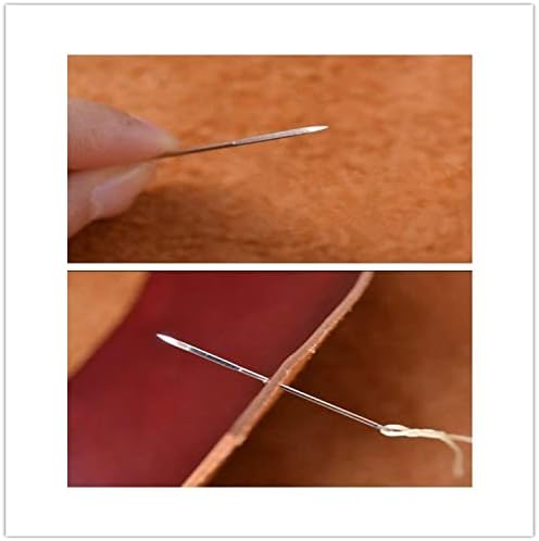 WIOSNY 14 PCS Kit de agulha de costura manual Sharp Triangular agulha triangular Handmade Yarn Achadas de tricô para uso doméstico pesado as agulhas de costura para estofamento, couro, carpete, reparo de lona