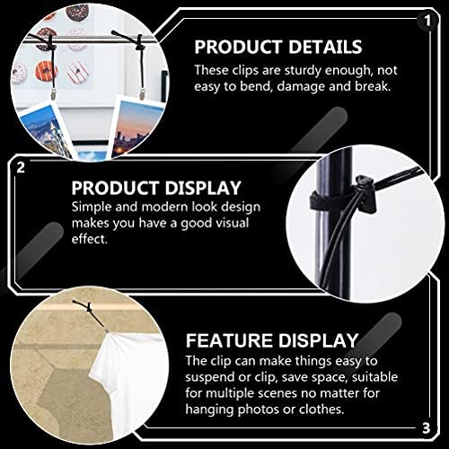 6 PCS Multi-funcional Clip de fotografia elástica Clama clipes de roupas fixas para casa/parede/cozinha/decoração da sala