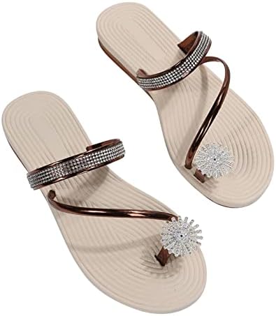 Womens Summer Sanguar de shillestone Sandals Sandals elegantes Slipim de salto baixo