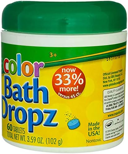 Crayola Color Bath Dropz 3,59 onça - 60 comprimidos