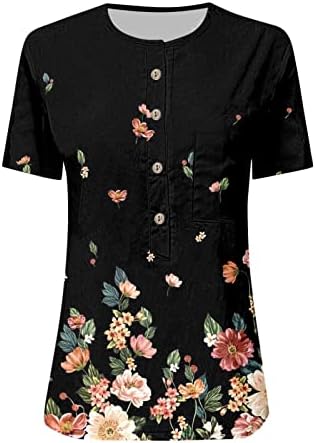 Blusas de tamanho grande feminino botões de deco