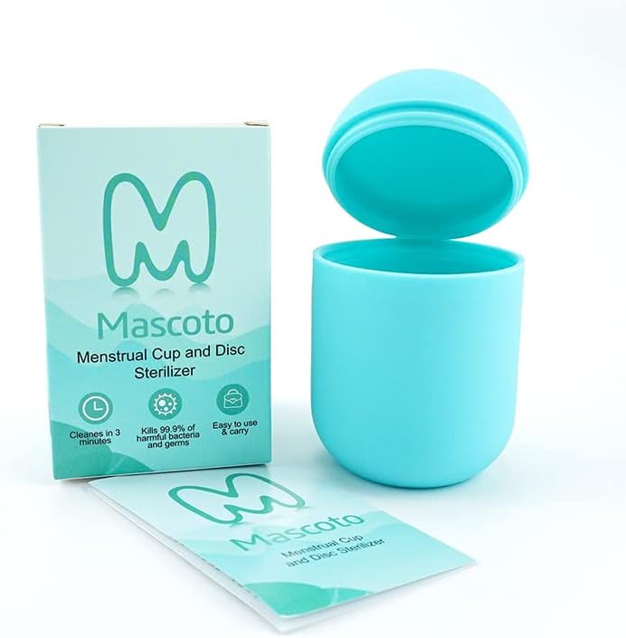 Mascoto ® copo menstrual e esterilizador de disco: pode ser usado como um limpador de copo menstrual portátil e reutilizável,