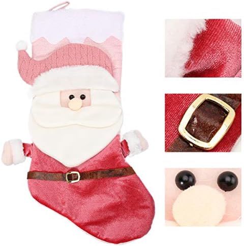 Valiclud Christmas Stocking Decorative Sock Pingente Gift Bolsa Candy Storage Bolsa