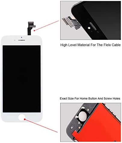 Reparo global para iPhone 6 4,7 polegadas A1549, A1586, A1589 Retina HD Digitalizador LCD Exibição de toque Substituição da tela Touch Substituição completa conjunto de quadros com ferramentas de reparo em branco