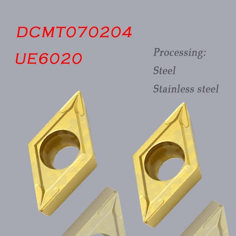 Ovlin DCMT070204 UE6020 10PCS Inserir Torno Interno Torno de Torno CNC Torneira de Torneamento de Metal para DCMT070204 Lâmina: