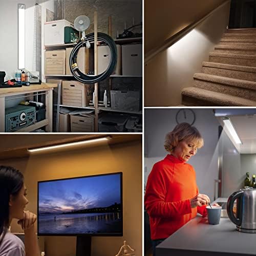 Sensor de movimento de 15,7 polegadas sob luzes do gabinete sem fio, 120 LED sob a luz do balcão para cozinha, LED sob