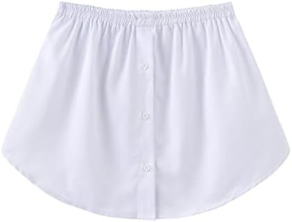 Extensores de camisa em camadas para mulheres mais falsas de ponta de varredura mais baixa definida Mini -saia Casual