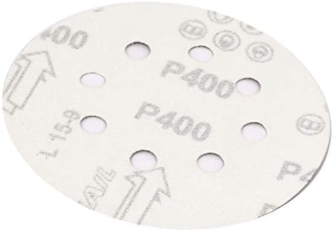 Novo LON0167 5 DIA apresentou 400 grit 8 orifícios de eficácia confiáveis ​​Landagem de disco de papel de lixamento 20pcs para ferramenta