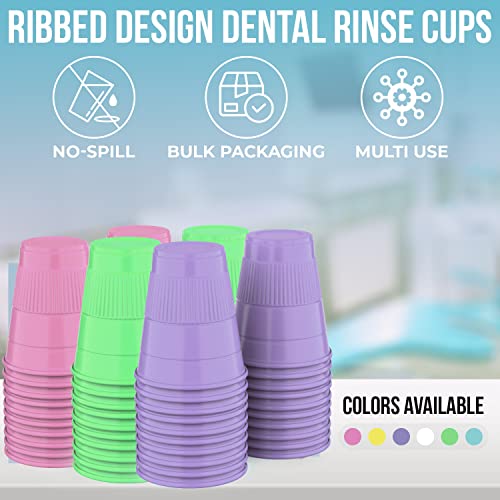 Copos dentários descartáveis ​​pruvade | 1000 pacote | 5 oz de copos de plástico verde descartáveis, xícaras de banheiro