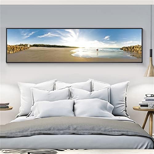 Pintura de diamante grande paisagem de praia por kits de números, DIY 5D Diamond Diamond Square Prain Frill Stitch Crystal