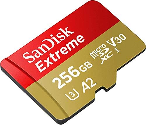 Sandisk Extreme 256 GB MicroSD Memory Card funciona com o pacote Samsung Galaxy Tab Active4 Pro tablet V30 A2 4K UHD UHS-I