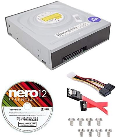 LG Internal 24x Super Multi com M-Disc Suporte DVD Pacote de queimador com nero 12 Software de queimação + kit de cabo