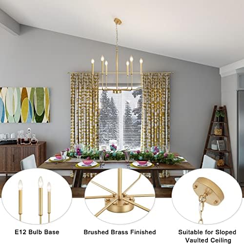 Lustre de ouro zchaoz 6 luzes lustres de fazenda moderna para sala de jantar luminárias de luminárias pendentes