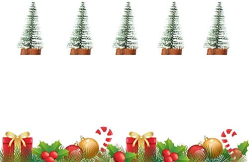 Nuobesty 5pcs mini pinheiros de natal em árvores de natal em árvores de natal decorações de desktop de Natal 10cm