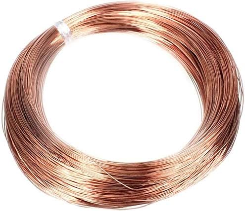 Fio de cobre Yuesfz bobina de linha pura de linha nua para arame elétrico condutor de artesanato, comprimento: arame